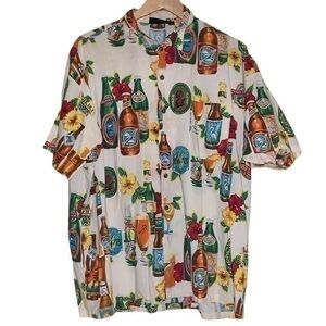 Vintage Monzini XL tropical beer shirt